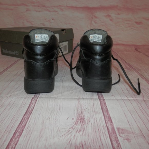 [TB015806] TODDLER Size 8 TIMBERLAND FIELD BOOT BLACK FULL GRAIN LEATHER 3625 - Picture 6 of 11